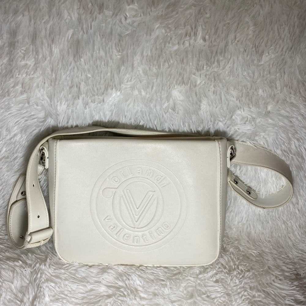 Valentino Orlandi White Crossbody Bag Flawed Missing a Rivet - Picture 2 of 9